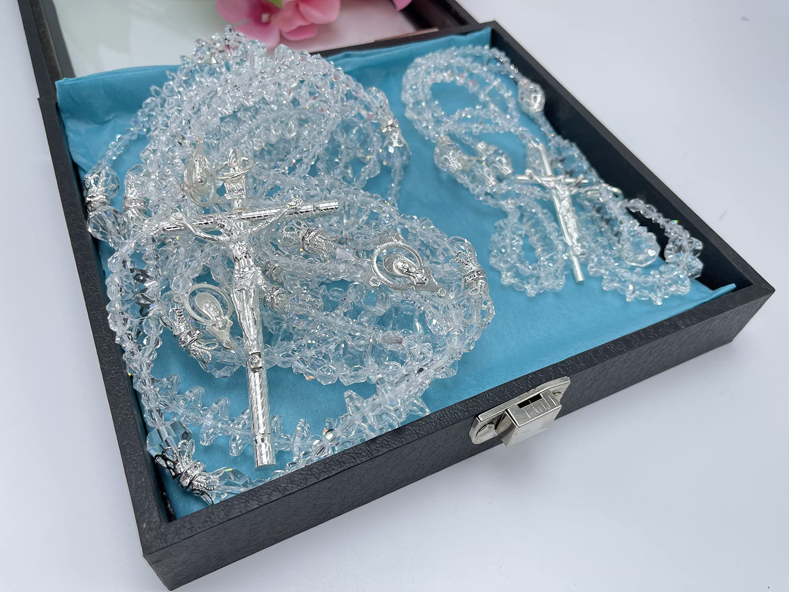 Set with Rosary Stairway to Heaven Design/ Laso para Boda Diseño Escalera Al Cielo_AB