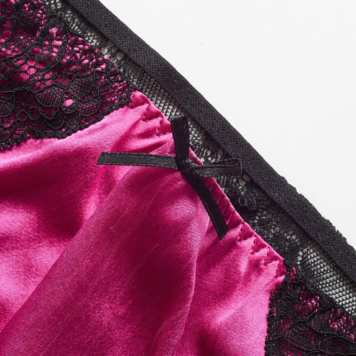 SilRiver Womens Silk String Bikini Satin Panties for Women Underwear Shiny Tanga Briefs - Image 2