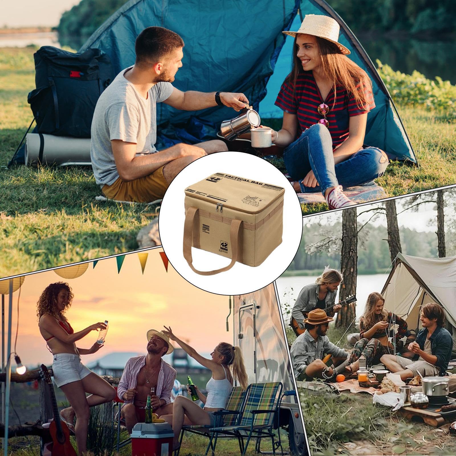 Borsa Portaoggetti Da Campeggio Contenitore Organizzatore Pieghevole con | Borsa da Cucina Camping Per Campeggio Viaggi Traslochi Imballaggio Lavanderia Università Palestra