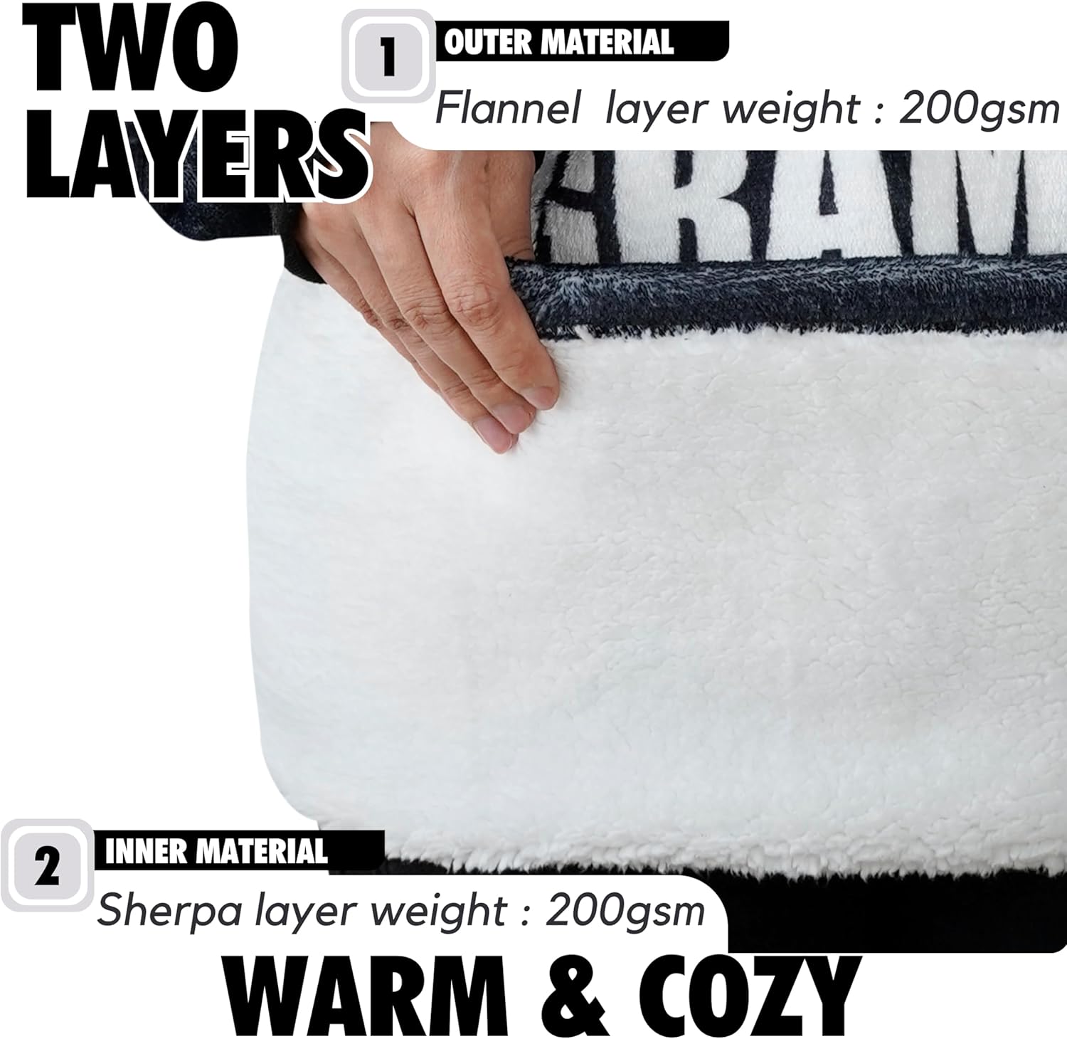 Grammy Gifts for Grandma, Wearable Blanket Hoodie, Oversized Flannel Hooded Blanket, Sweatshirt, for Mother's Day, Birthday, Christmas, One Size