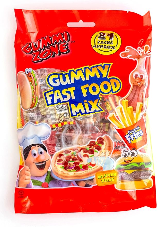 Gummi Zone Jelly Sweets Fast Food Party Mix Bag 172g Amazon.co.uk
