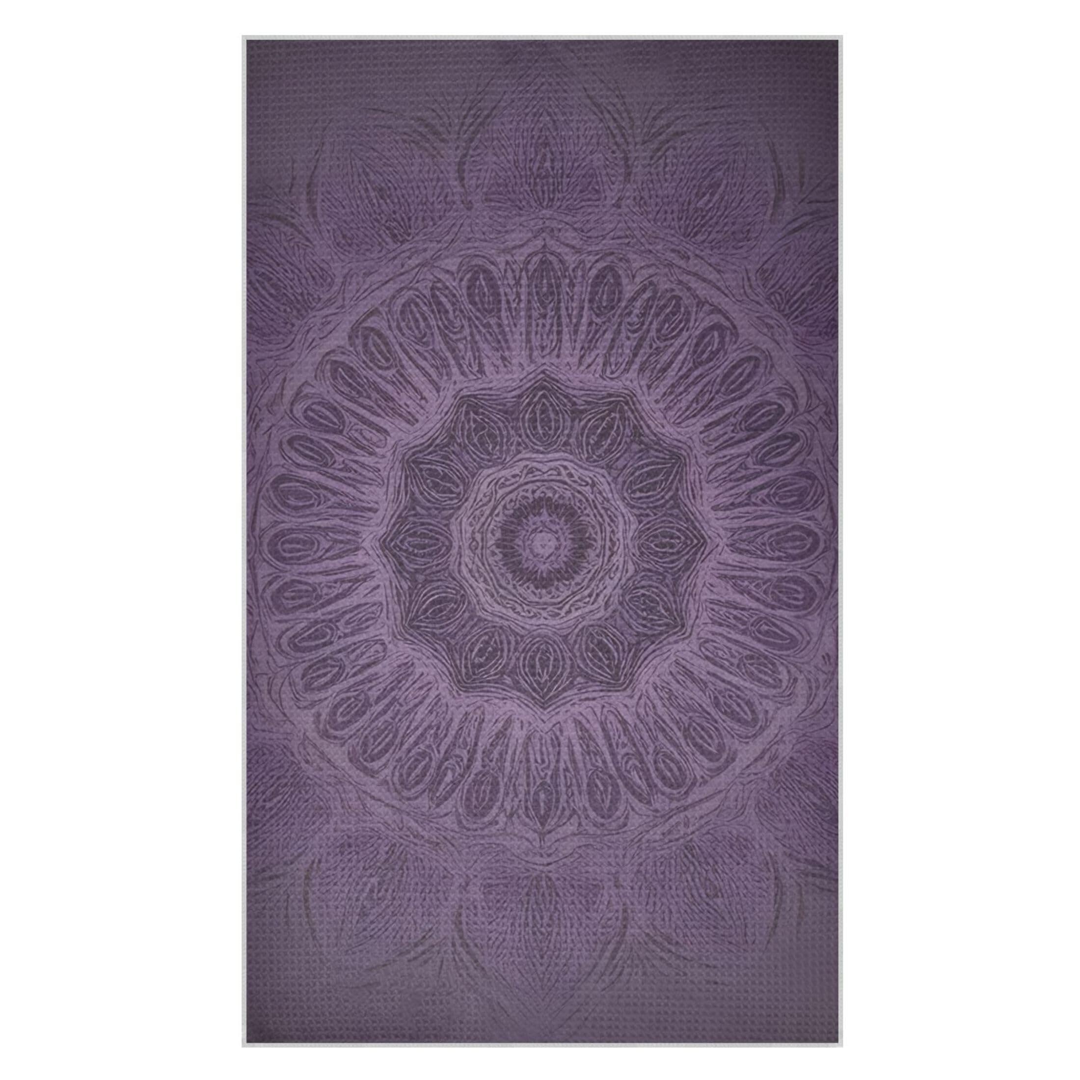 Kutsu Purple Mandala Waffle Weave Kitchen Towels Absorbent Quick Drying Dish Towels for Kitchen, Decorative Tea Towel, 18x30 in