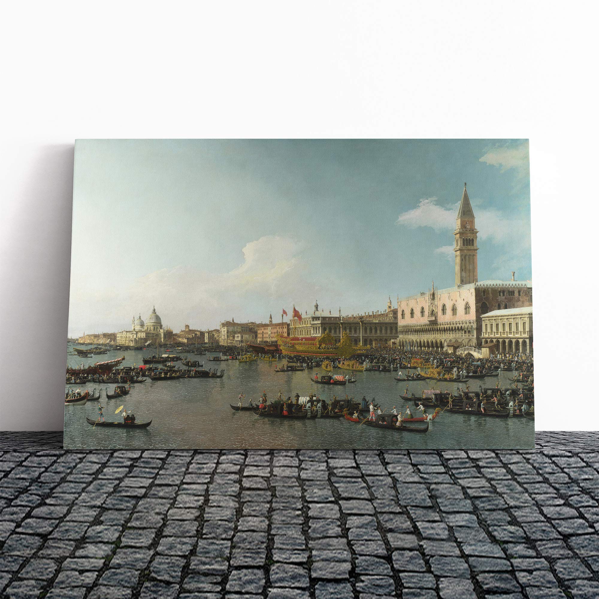 Giovanni Canaletto Ascension Day Canvas Print | Gallery Wrapped 30mm Frame Wall Art | 24x16 inches | Ready to Hang | Modern Picture | Living Room Bedroom Lounge Office