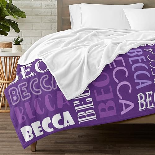 Miniatura 2 de Dr.TOUGH Mantas personalizadas para niños, mantas y mantas personalizadas con nombre para niños y adultos cumpleaños (color 20,40 x 50 pulgadas)