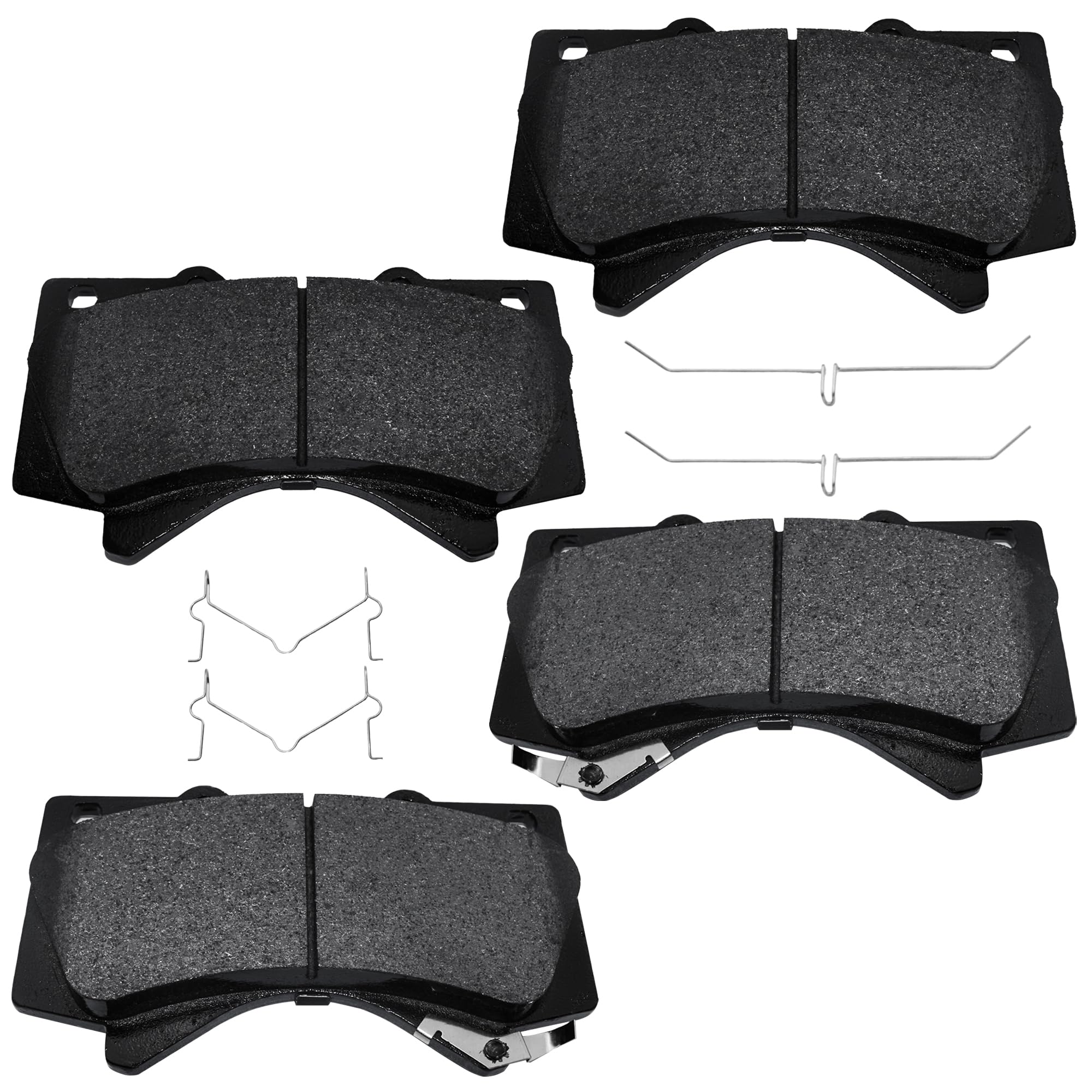 Front Brake Pads Set Compatible with Le-xus LX570, Toyota Land Cruiser Sequoia Tundra Automotive Replacement Brake Pads Semi-Metallic D1303