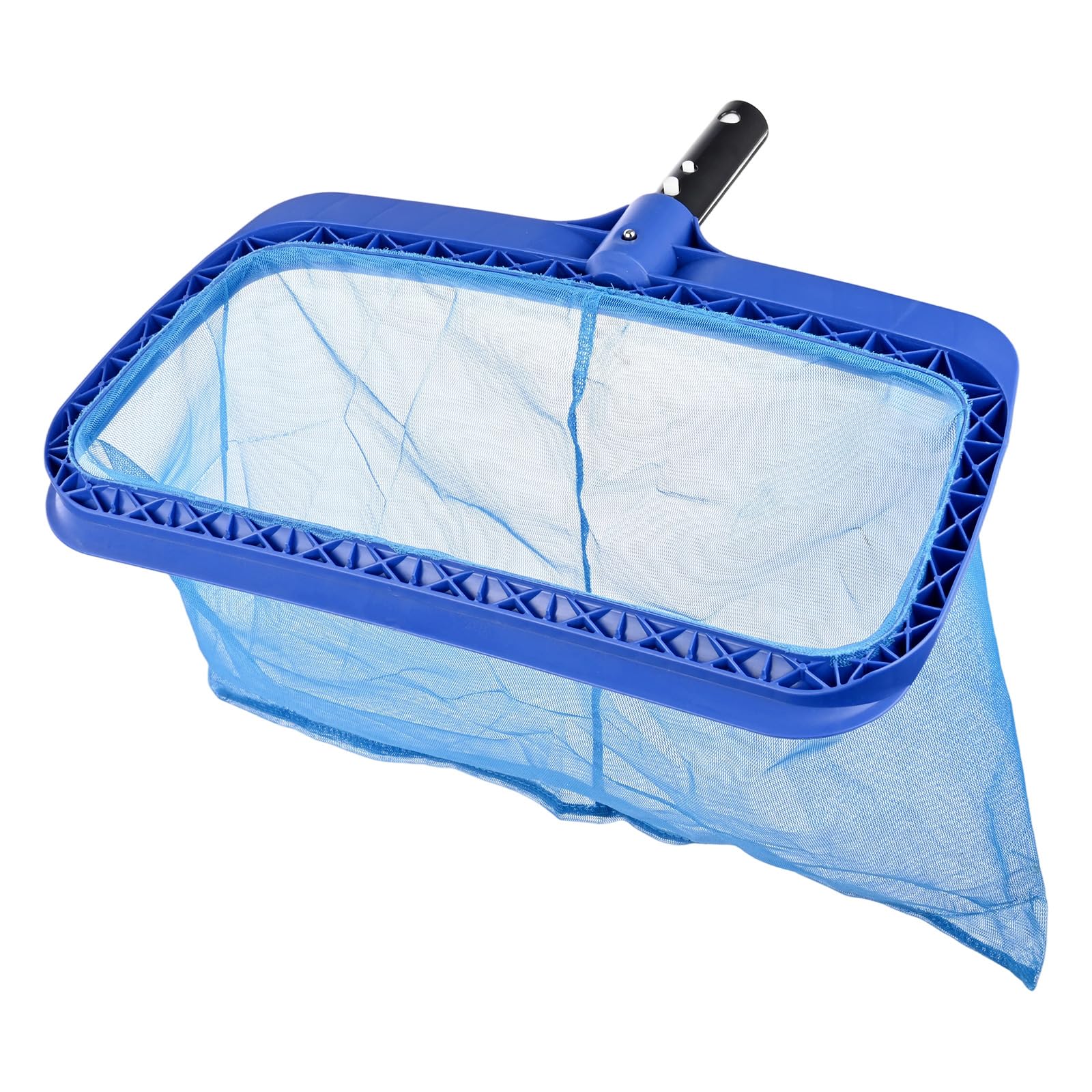 M METERXITY 1-Pack Pool Skimmer Net, Wide Scoop Edge Leaf Skimmer Rake Net with Sturdy Frame Pool & Fine Mesh for Cleaning Swimming Pools/Leaves/Debris [Not Pole, Light Blue, Blue]