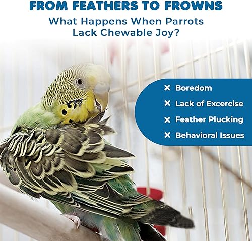 Miniatura 6 de SunGrow Juguete masticable de madera y cuerda, bloques multiformas y multicolores y cuerda de algodón con lazo para colgar