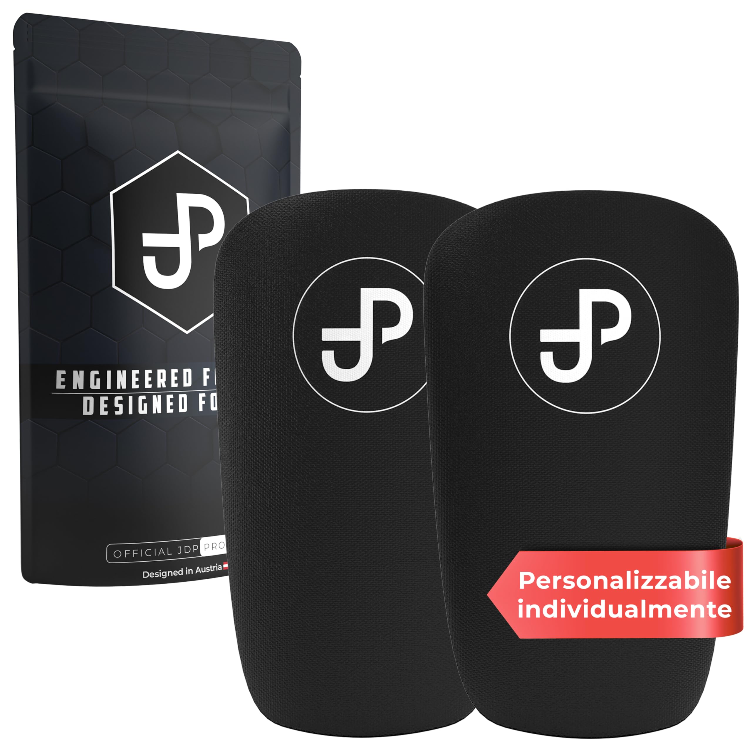 JDP Premium Parastinchi, Protezioni calcio personalizzabili uomo, Mini protezioni tibia 15x10 cm, Parastinchi bambini, Protezioni compatte donna, Shin Guards