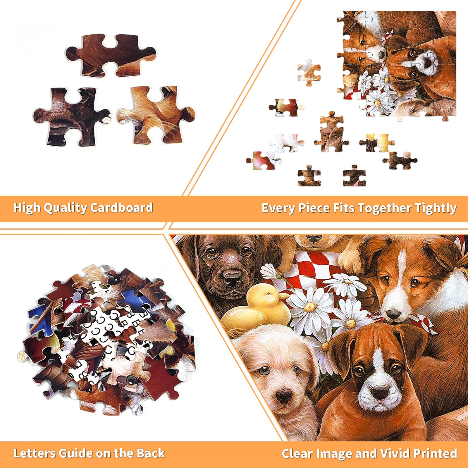 100 Piece Puzzles for Adults Dog Puzzle 100 Piece Puzzles for Adults Puppy Group Photo Puzzle 100 Pieces for Teens Seniors - Image 4