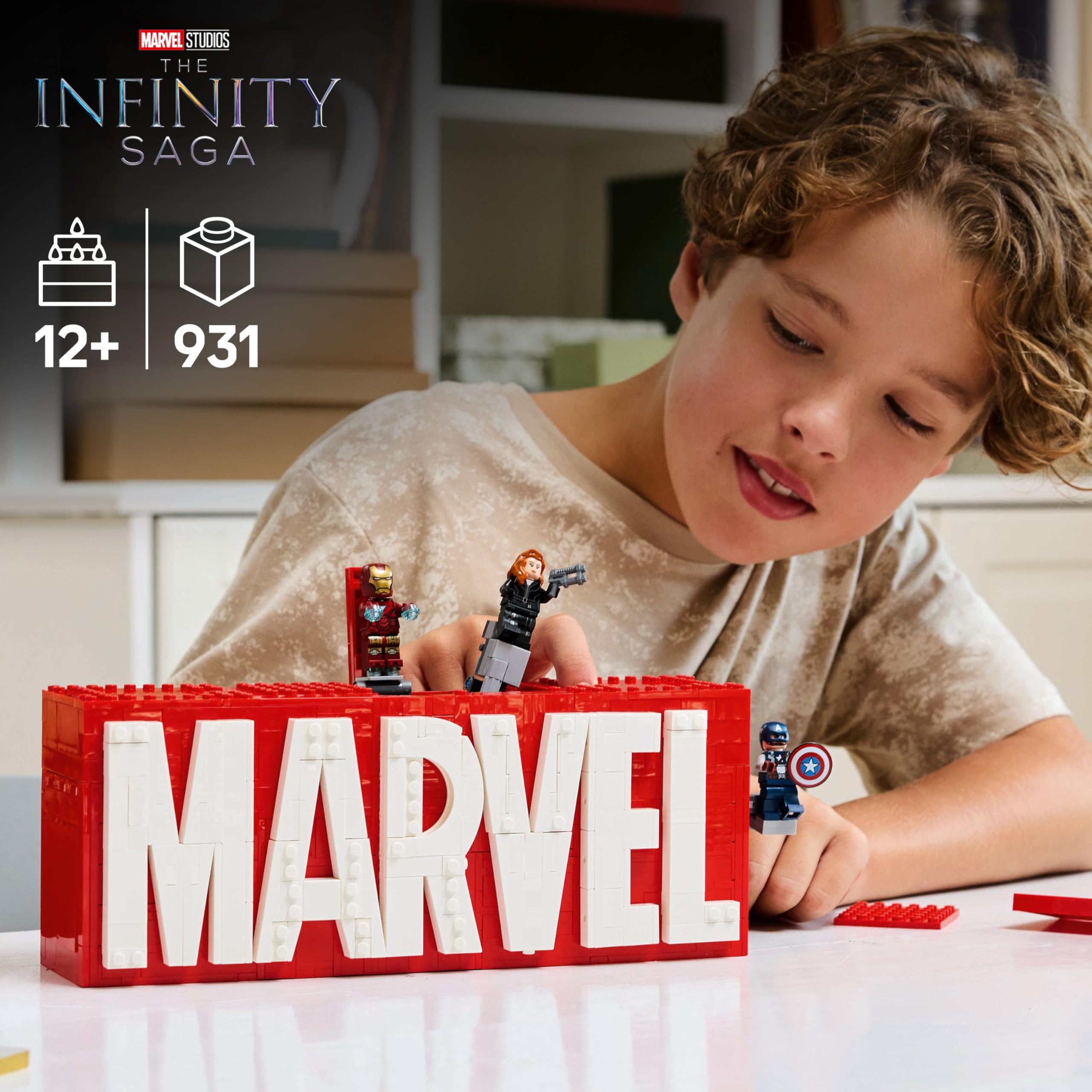 kOZoUになります LEGO Super Heroes Marvel Logo e Minifiguras da Marvel 76313
