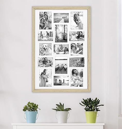 Vista 150 de MCS Studio Gallery - Portarretratos de textura de madera, negro, 10 x 10 pulgadas, para colgar y soporte posterior, marco cuadrado para fotos