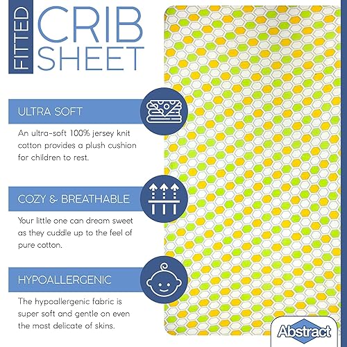 Miniatura 9 de Sábanas bajeras para cuna portátil, súper suaves, 100% algodón jersey, 24 x 38 pulgadas, para niños y niñas, se adapta a colchones pequeños,