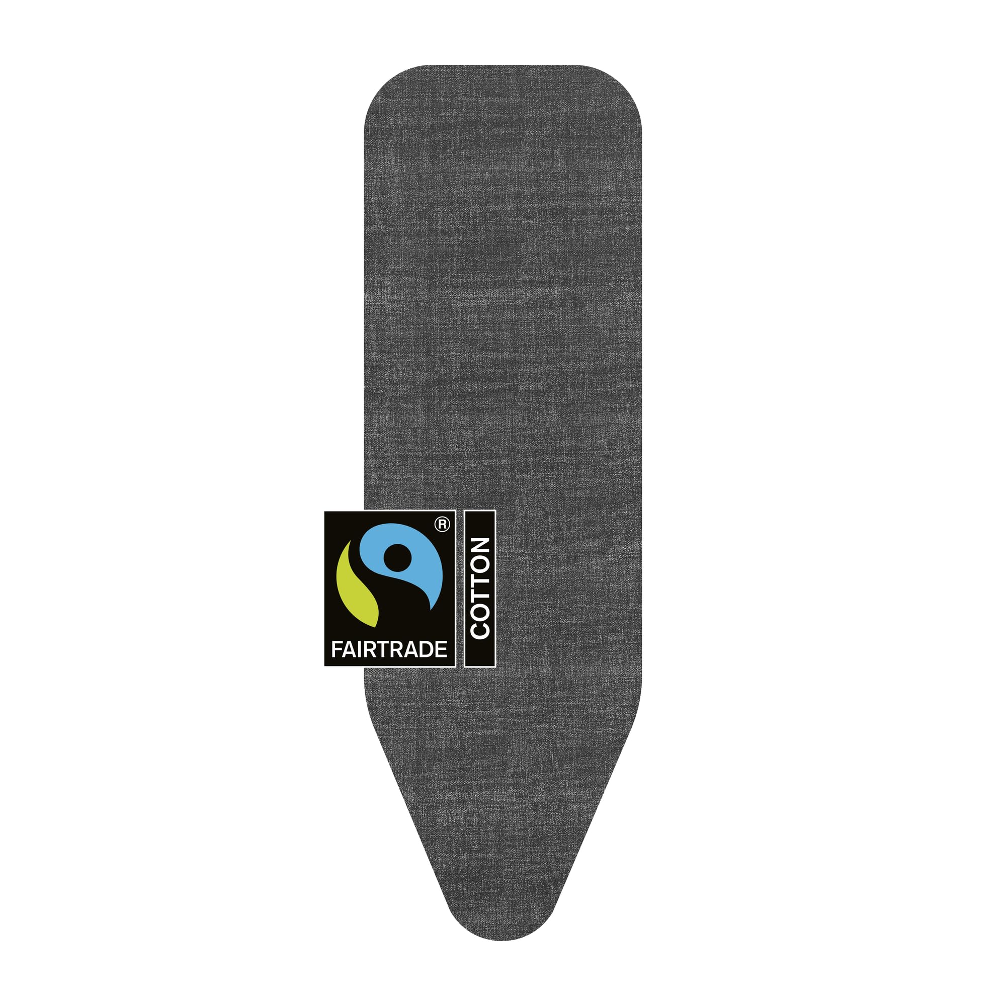 Brabantia Denim Black Ironing Board Cover With 2 Mm Foam, L 124 X W 38 Cm, Size B