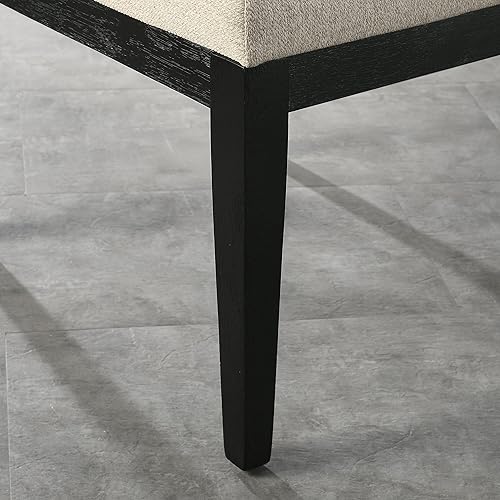 Miniatura 9 de Roundhill Furniture Rocco - Juego de 2 sillas de comedor contemporáneas de madera maciza, color beige