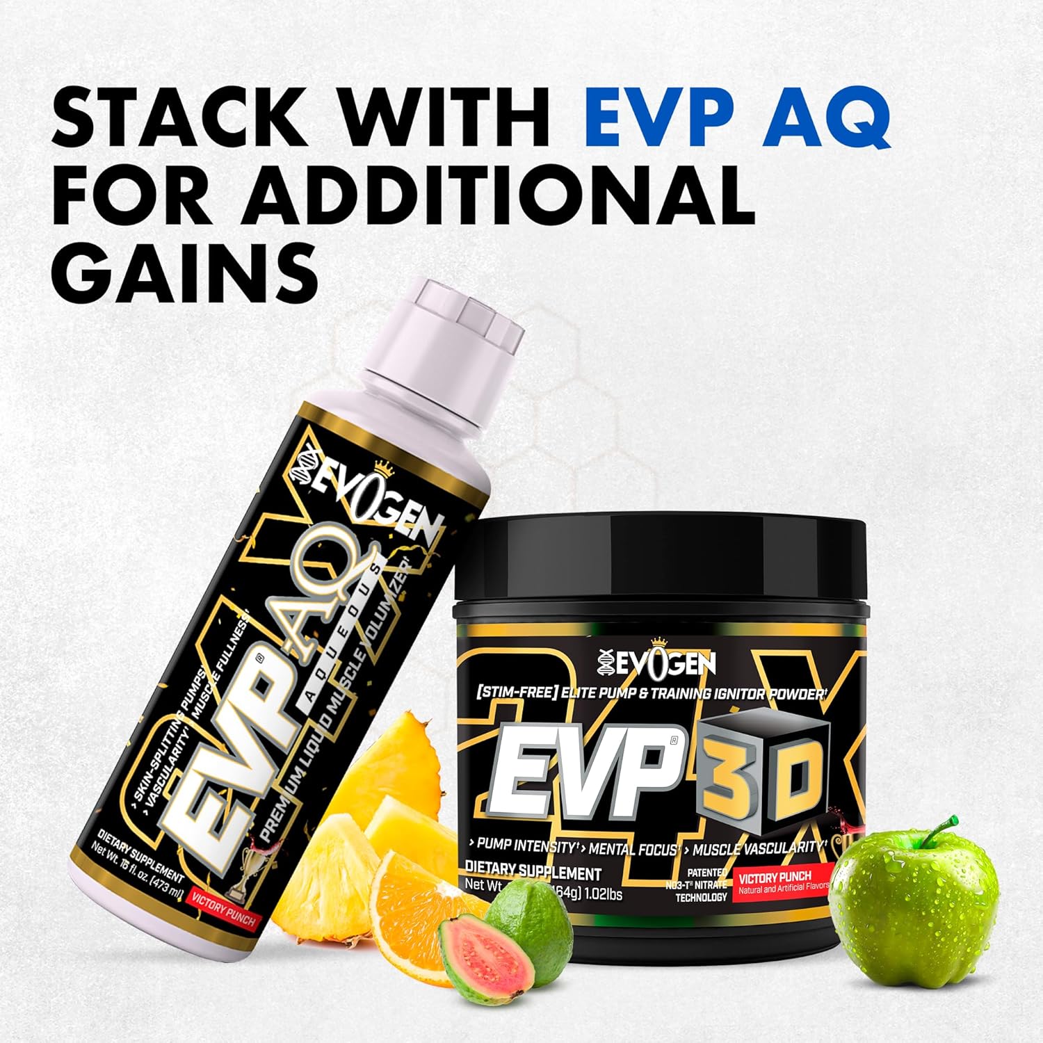 Evogen EVP 3D - Stim Free Pre Workout Powder for Men & Women | Sugar Free Non Stim Preworkout with Beta Alanine and Creatine for Energy & Pump | Victory Punch | 40 Servings - Image 6
