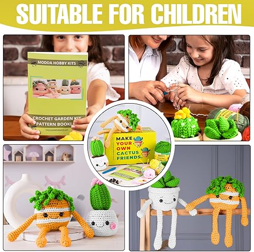Miniatura 2 de MODDA Kit de ganchillo para principiantes, kit de inicio de ganchillo para principiantes con tutoriales en video fáciles de seguir, kits de