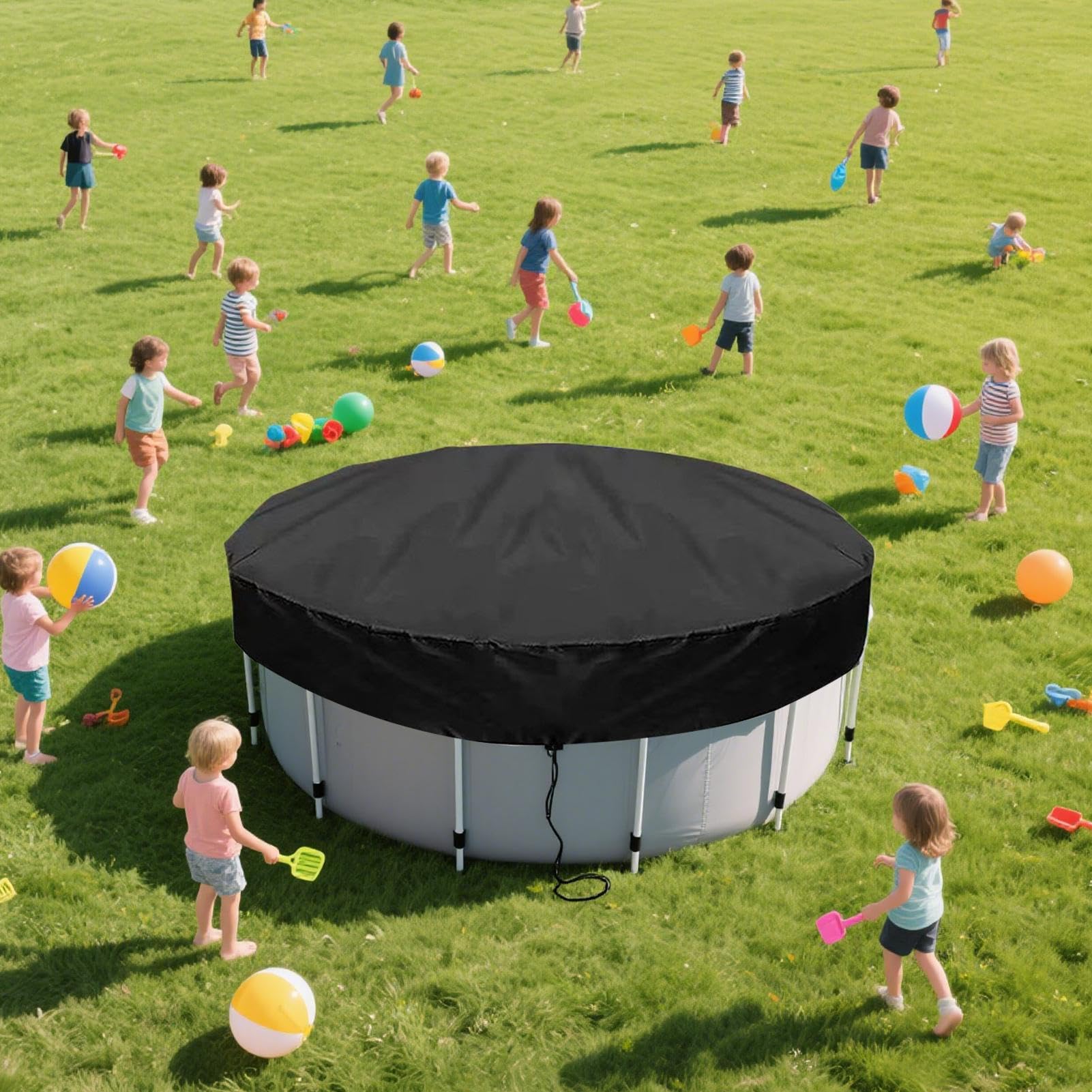 Cubierta de alberca – Manta solar , protector plegable a prueba de polvo, accesorio de repuesto | Ideal para sobre el suelo, patio al aire libre, jardín, mantener el agua limpia y