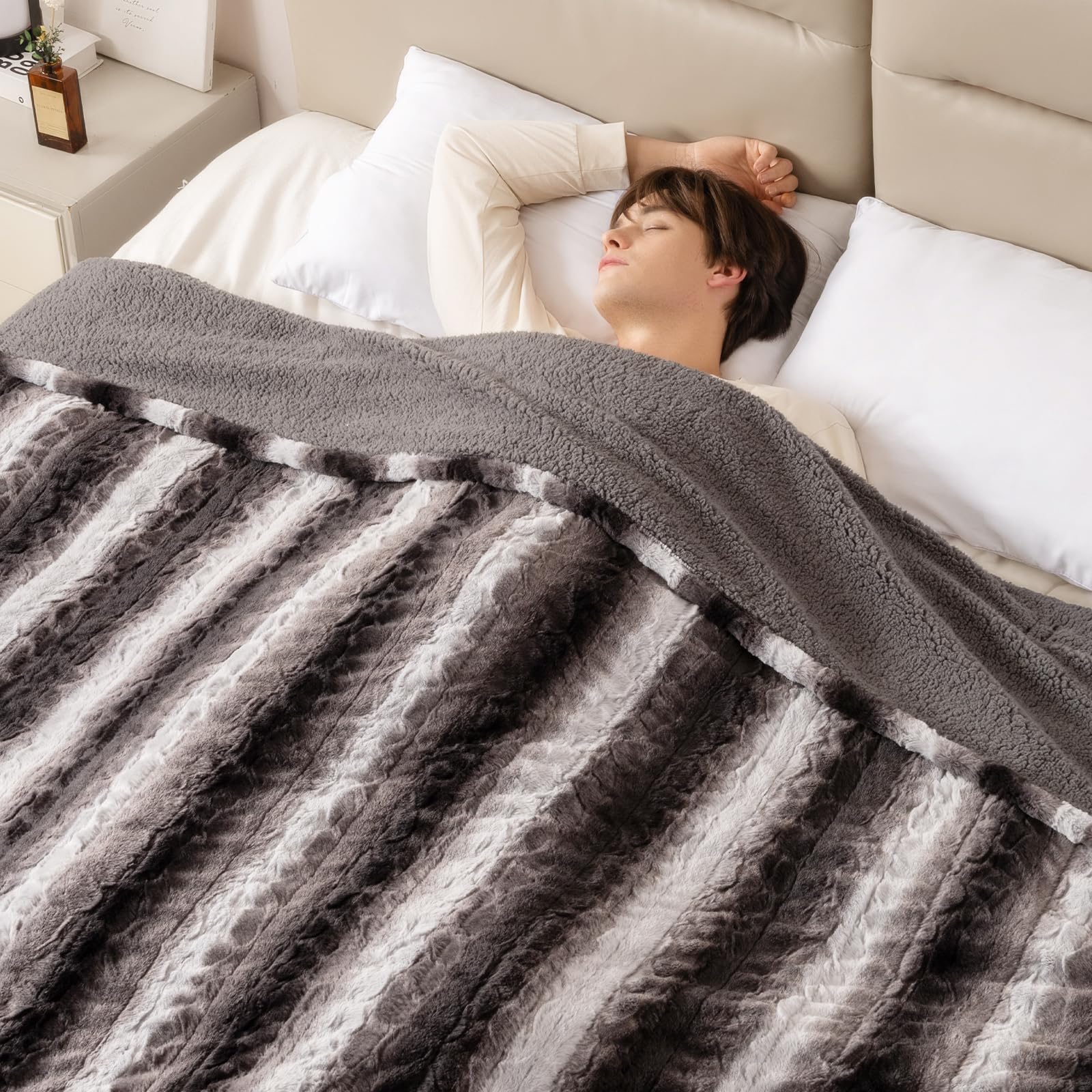 Sherpa Blanket Dreamland Faux Fur Electric Blanket Heated Blanket