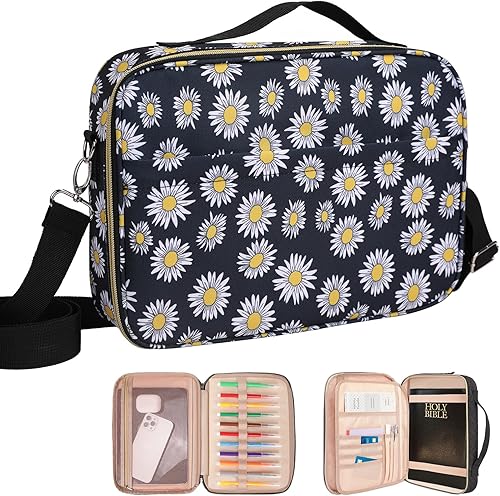 Dofilachy Fundas para la Biblia para mujer, elegante funda de la Biblia para mujer, funda grande para la Biblia con asa duradera, funda de