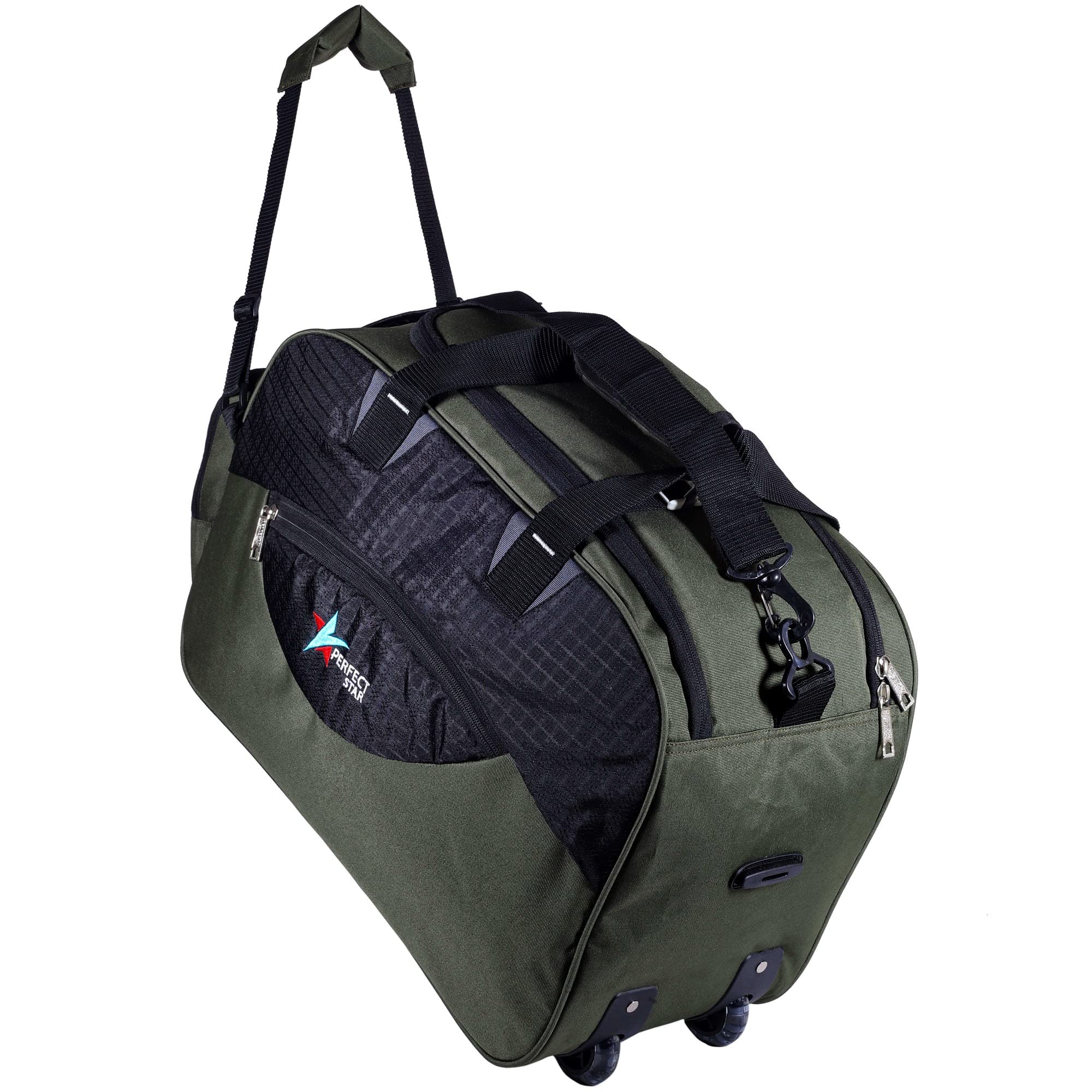 Duffle Travel Bags for Luggage Bags for Travelling Bag Men for Light Weight Women Trolley Polyester Softsided Water Resistant with 2 Wheels 65 Litre-image-42