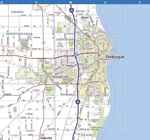 Miniatura 4 de Mapa del área metropolitana de Milwaukee (40" de ancho por 48" de alto)