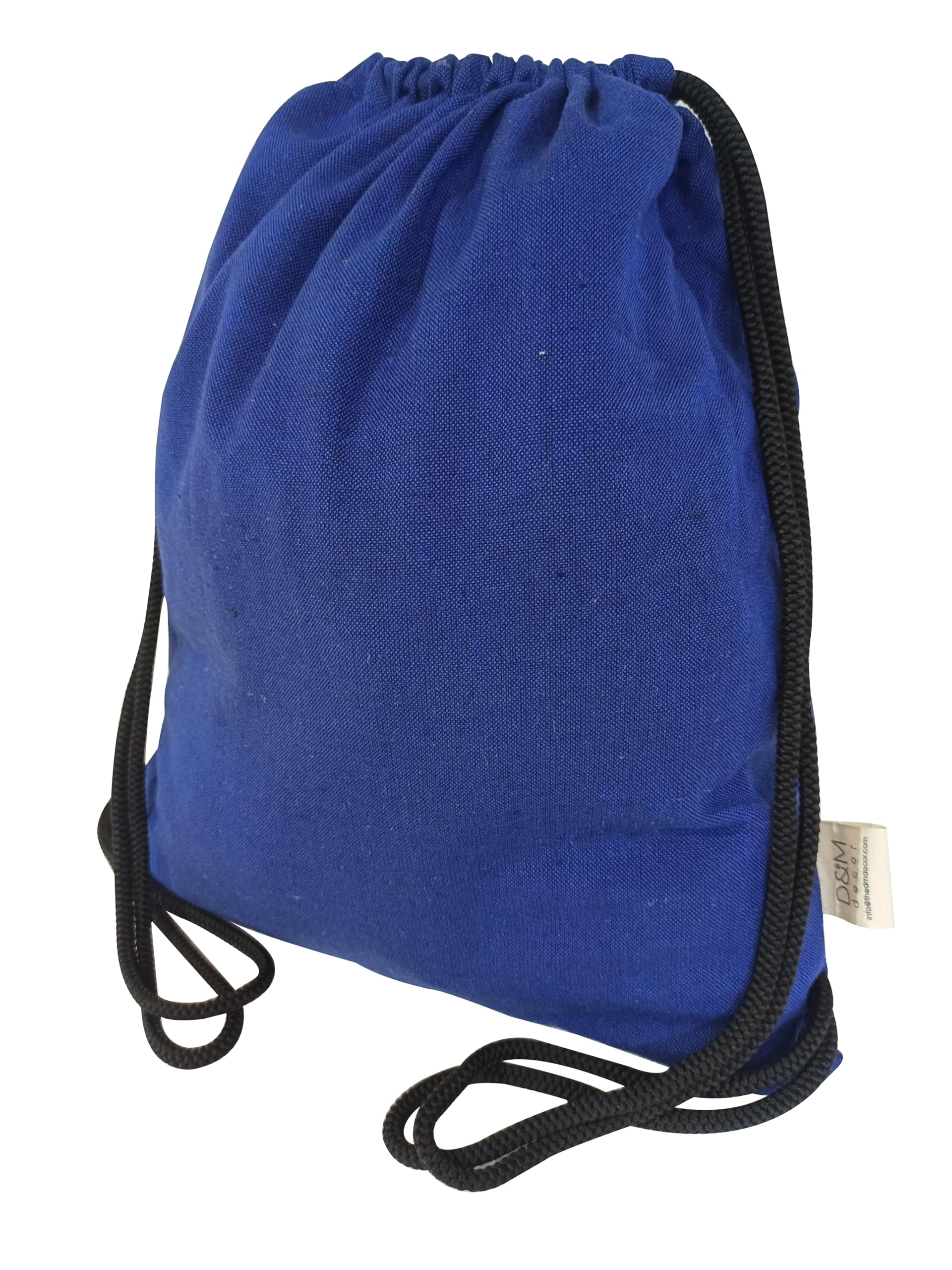 cotton fabric sack bag for men & women daily use/gifting/traveling/sports/gym etc. Colour - Navy Blue/Pack of 1 / size - 14wx17h-image-22
