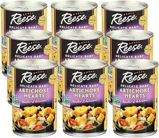 Reese Delicate Baby Artichoke Hearts, 14 oz (Pack of 12) - Tender Non-GMO Pantry Staple for Salads, Pasta & Pizza