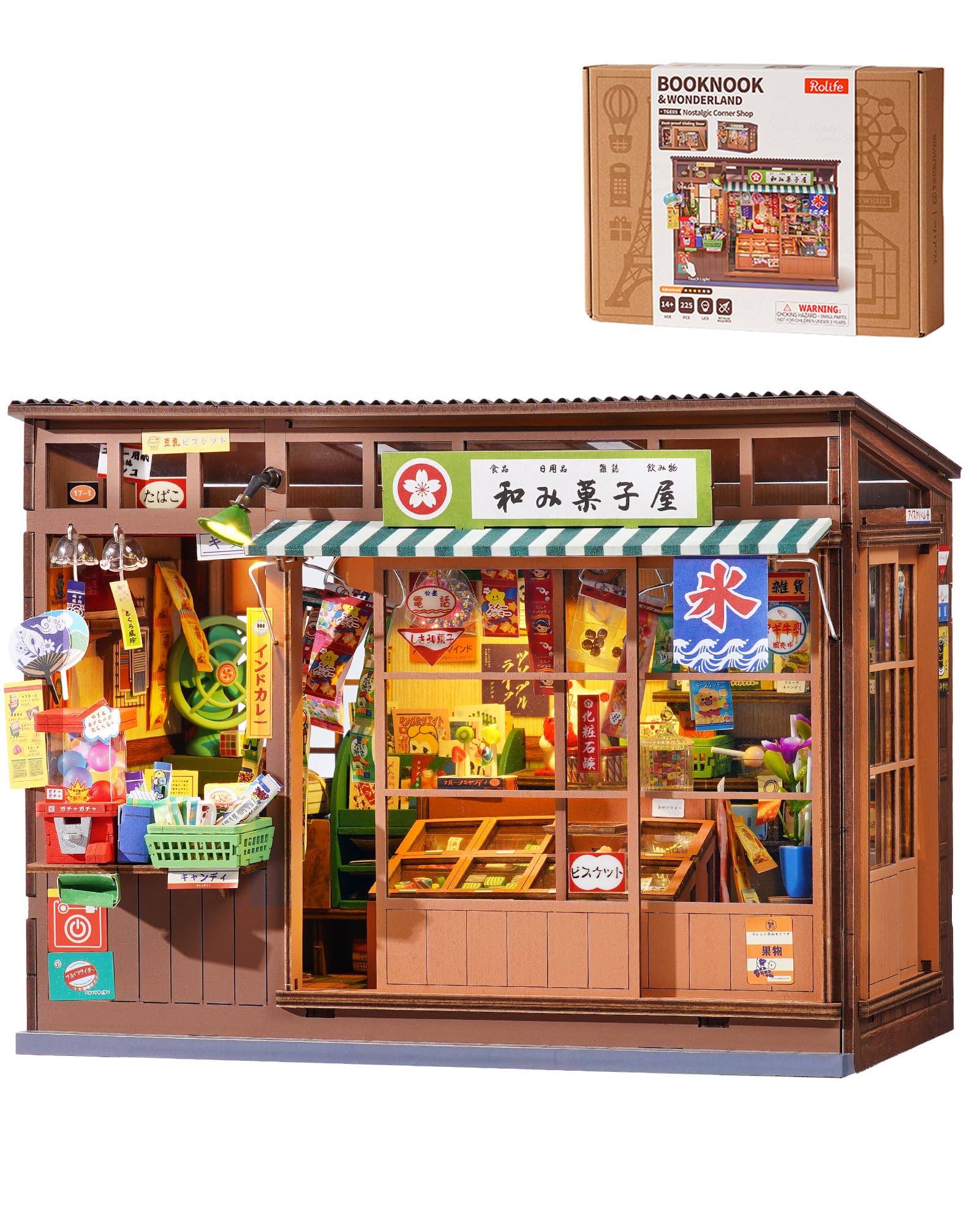 Rolife Book Nook Kit- DIY Miniature House Dollhouse Kit for Adults, Japanese General Stor…