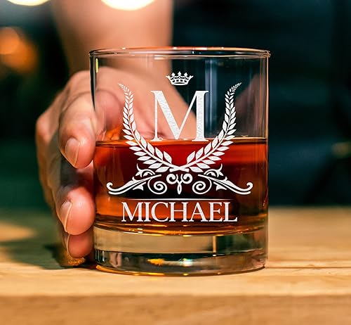 Miniatura 4 de Vaso de whisky personalizado para hombres y mujeres, vaso de whisky personalizado de 11 onzas, regalo de cumpleaños para él y ella, vaso de cóctel