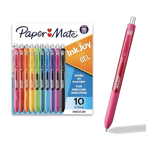 Paper Mate InkJoy Gel Pens Medium Point Assorted 10 Count