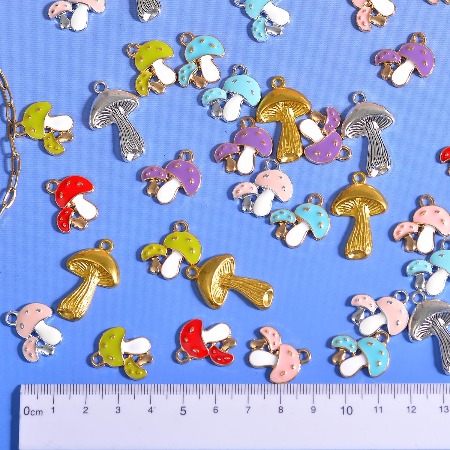 Stino Paired Bulk Enamel & Metal Charms for Jewelry Making, Colorful Metal Pendant for Bracelet Necklace and Crafting - Image 6