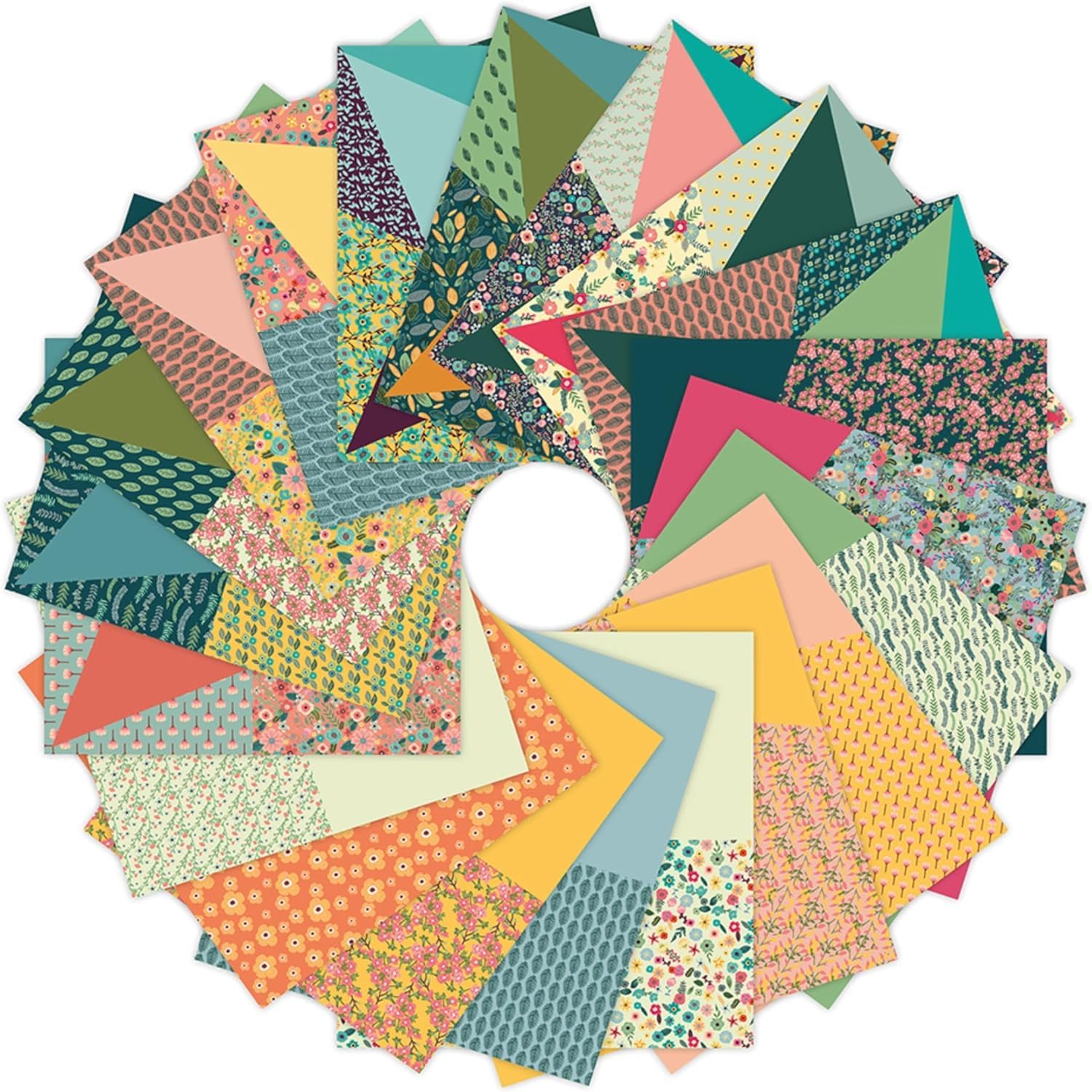Clairefontaine 95382C - KIT ORIGAMI, pochette de 60 feuilles 10x10cm - 15x15cm - 20x20cm 70g, Décor Oiseaux