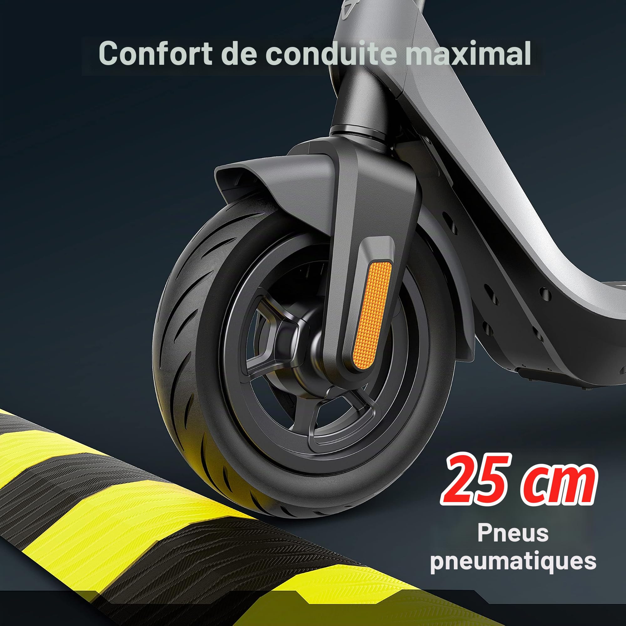 NIU KQi2 Pro Trottinette électrique Pliable avec autorisation de Circulation sur Route (Max. 20 km/h, portée jusqu'à 40 km et pentes 15%, pneus pneumatiques 10", Double système de freinage, Charge