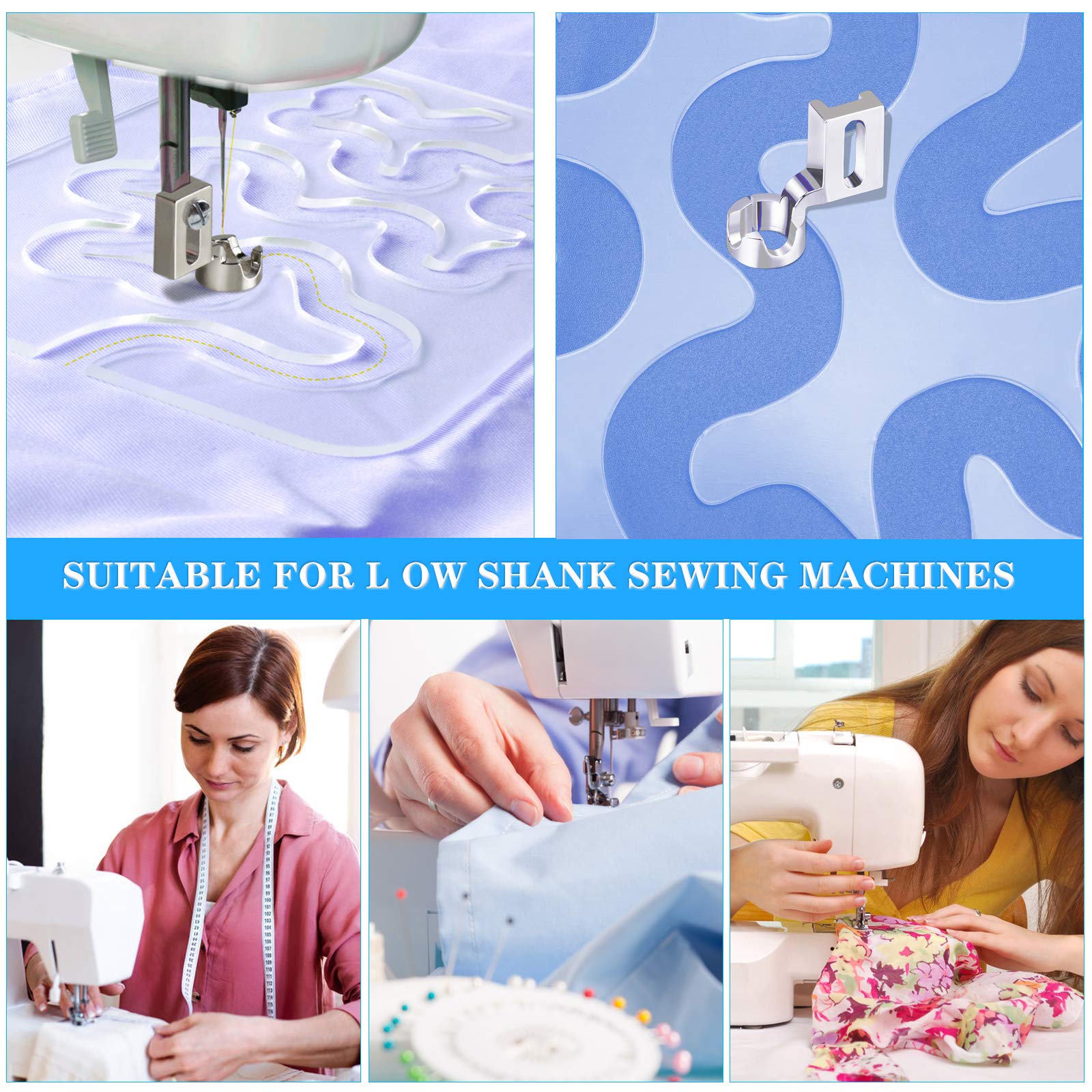 Quilting Ruler Foot Presser,Yotako Low Shank Ruler Free Motion Sewing