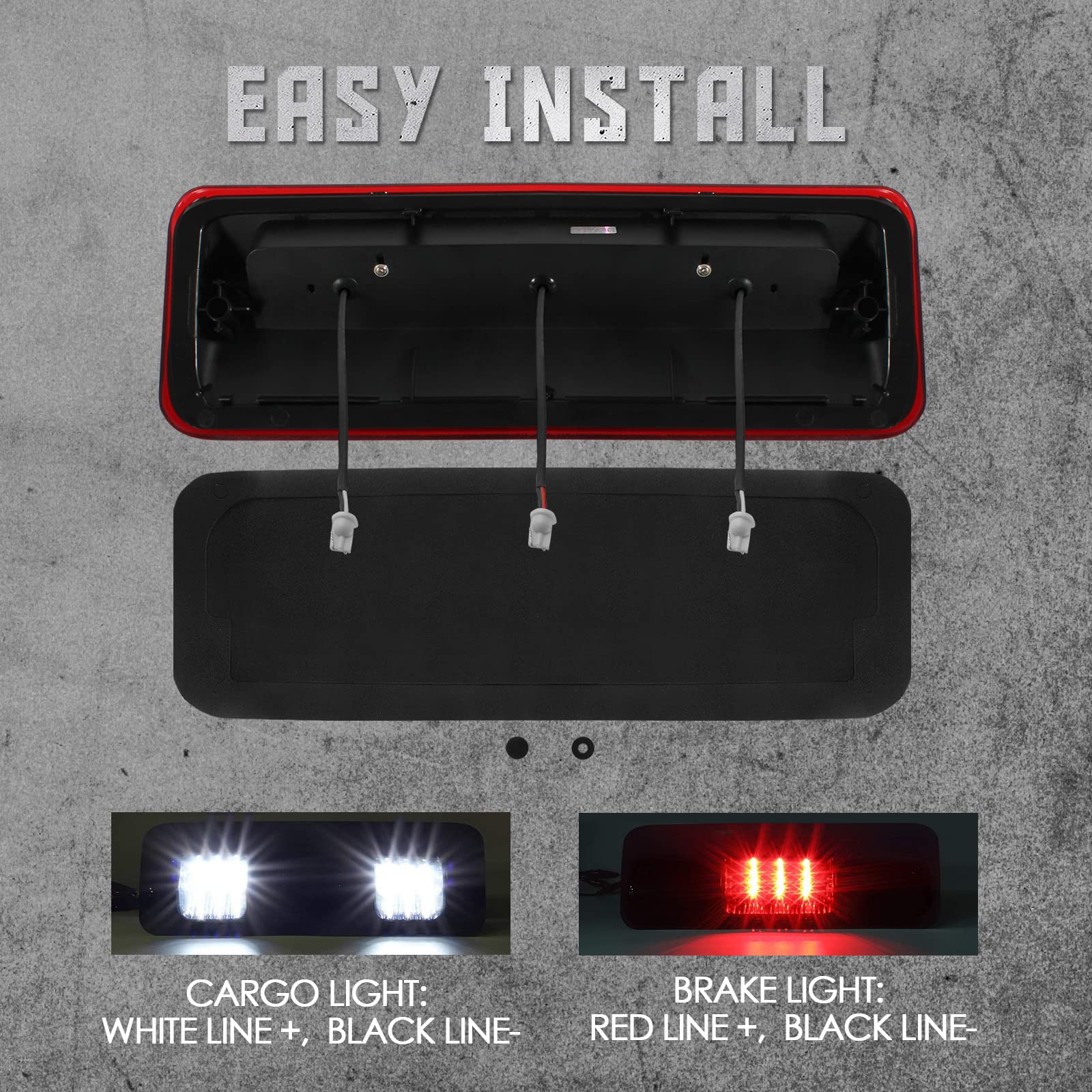 LED 3RD THIRD BRAKE REAR TAIL LIGHTS For 04-08Ford F-150 06-08Lincoln