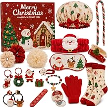 Advent Calendar For Girls 24-day Red Christmas Countdown Calendar