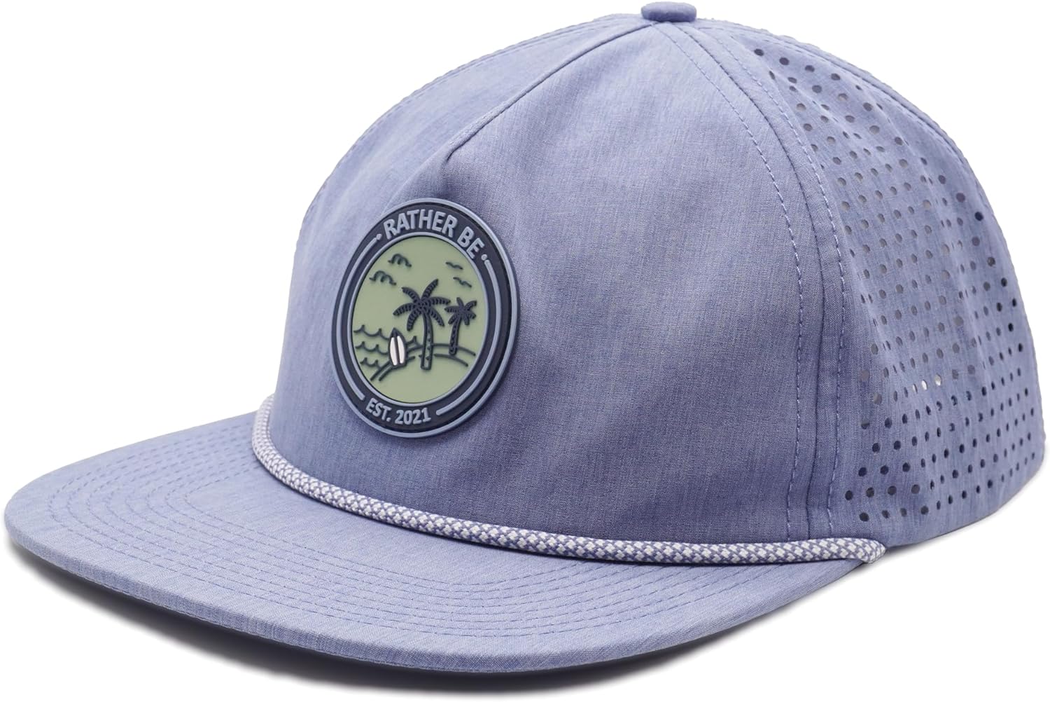 On Vacation Unstructured Rope Snapback Hats, Water-Resistant Baseball Caps for Men & Women, Golf, Running, or Workout Hat