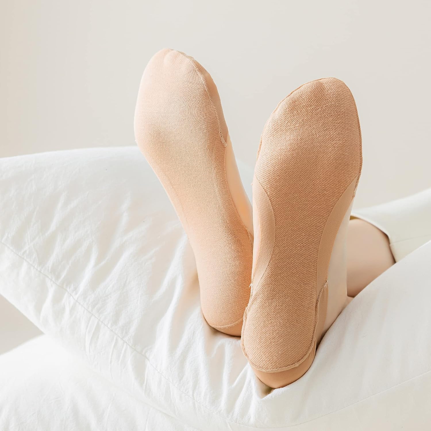 No Show Socks for Flats Heels Pumps Lofers Low Cut Non-Slip Invisible Liner Socks for Women by Flammi