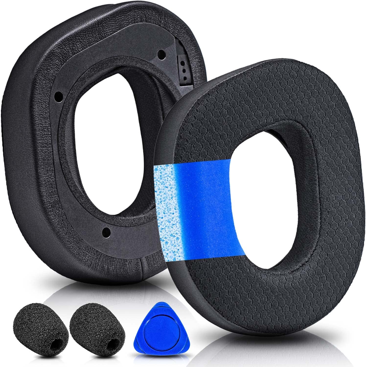 TRANSTEK Stealth 700 Gen 2 Cooling Gel Earpads - Compatible with Stealth 700 Gen 2 Headset I Replacement Ear Cushion Cup with Microphone Foam and Installation Tool (Breathable Mesh)