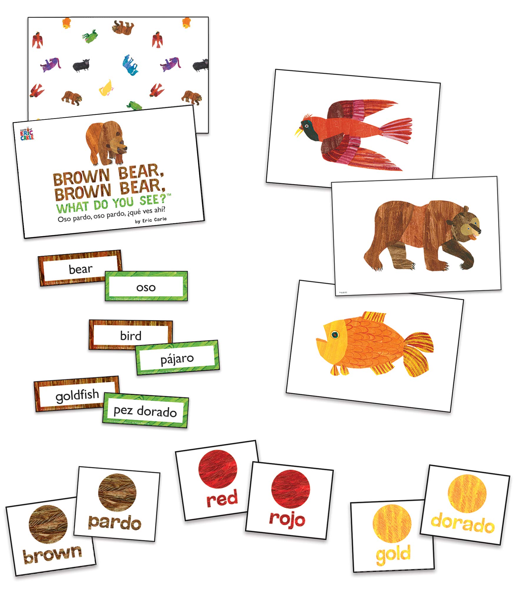 World of Eric Carle Spanish Flash Cards for Ages 3+, Bilingual English and Spanish Flash Cards for Kids with Color word Cards, Preschool and Kindergarten Spanish Flash Cards [Misc. Supplies] Carson Dellosa Education and World of Eric Carle