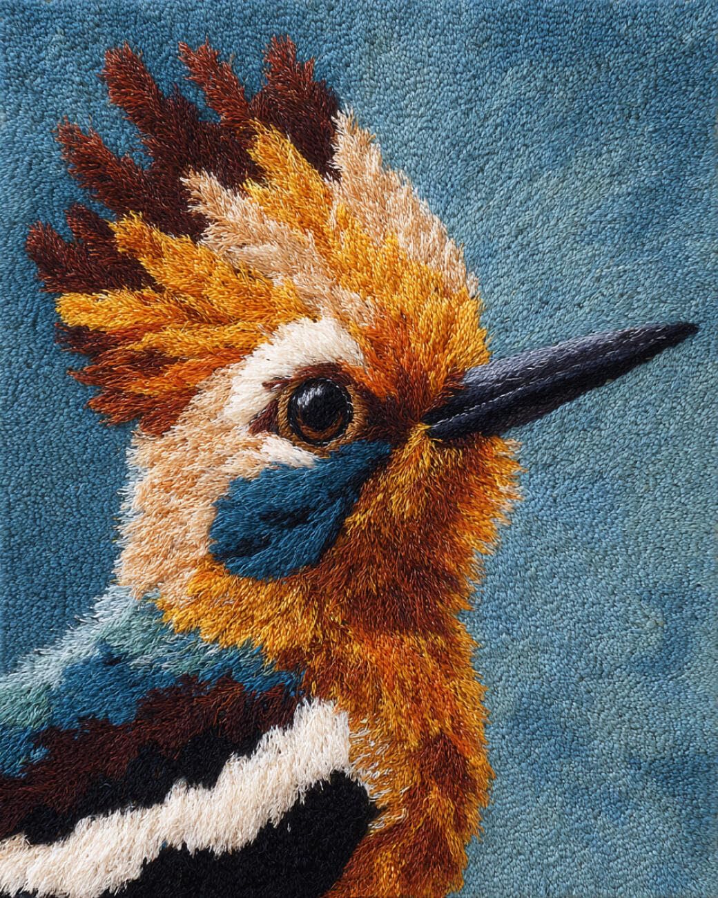 Ambattery R Carpet Latch Hook Kit Bird Portrait 90X120cm
