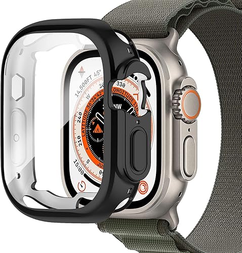 Miimall Funda compatible con Apple Watch Ultra de 1.929 in (sin protector de pantalla), TPU suave, ligera, anticaídas, a prueba de golpes, funda