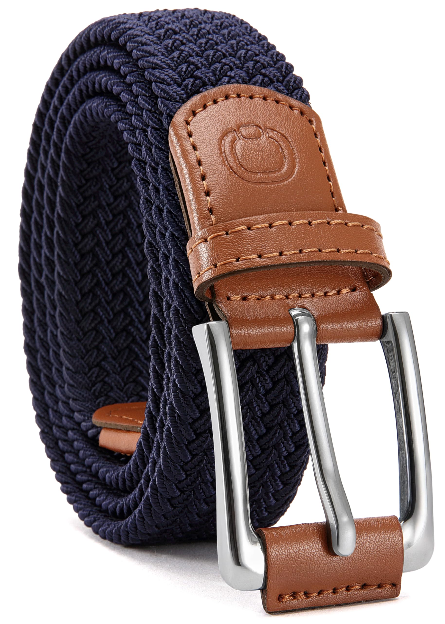 CHAOREN Mens Stretch Belt - 1 3/8" Elastic Braided Golf Belt for Men - Stretchy Web Fit Summer Casual Jeans