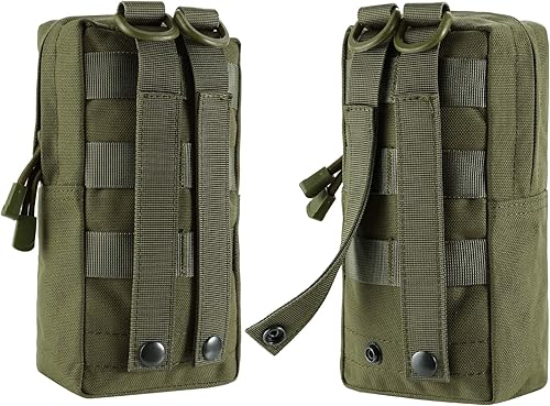 Miniatura 2 de FRTKK Paquete de 2 bolsas Molle  táctica compacta resistente al agua EDC bolsa pequeña utilidad