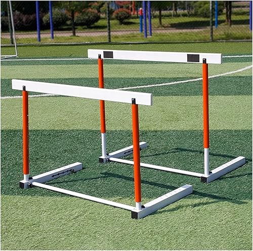 YXXSDP 2 Pcs Agility Hurdle Heights 28.6-42 Inch, Professional Speed Training HurdlesAthletes Sports Practice Equipment, for PE Class Fitness Group