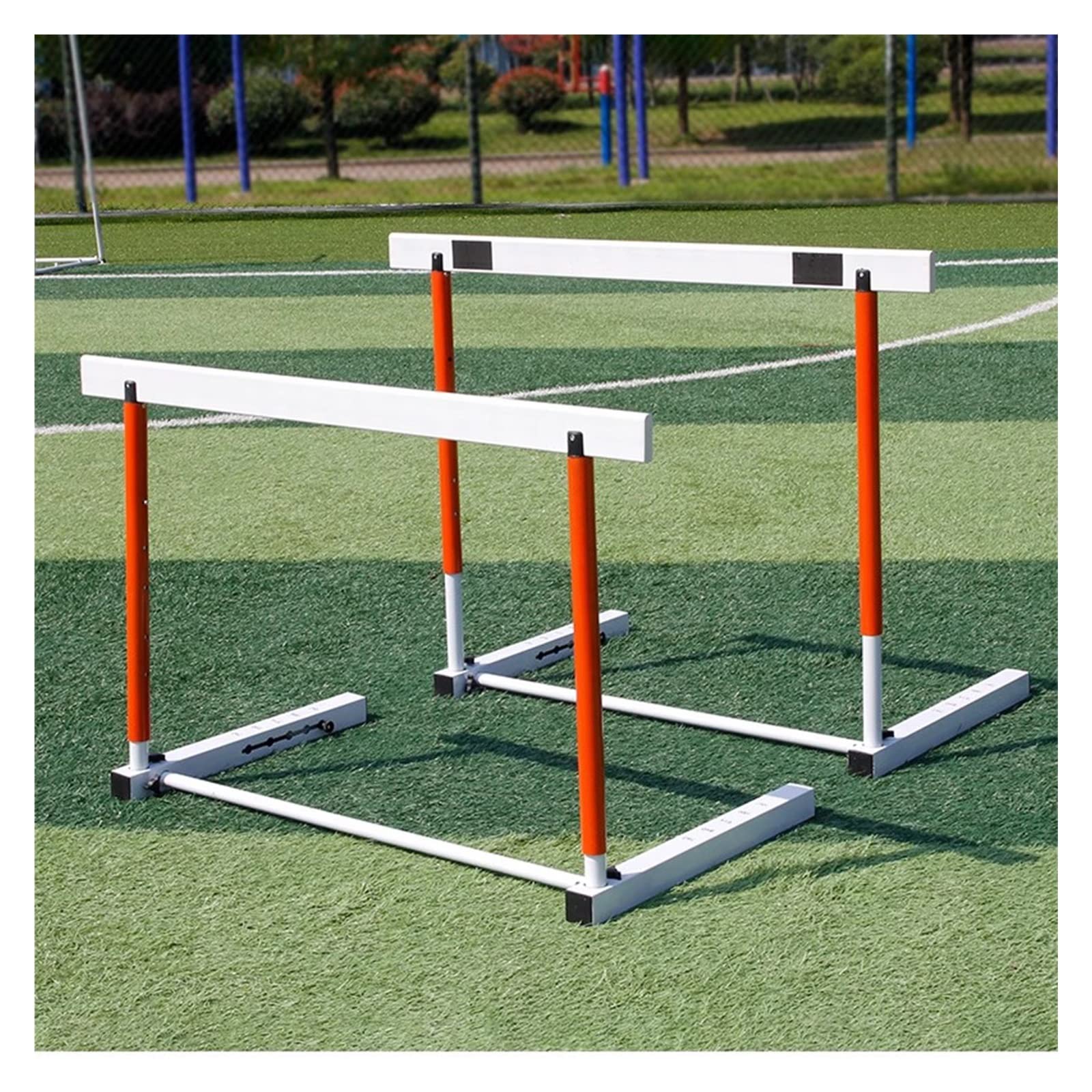Haies d'agilité entraînement de vitesse lot de 2 obstacles fitness 72-107 cm