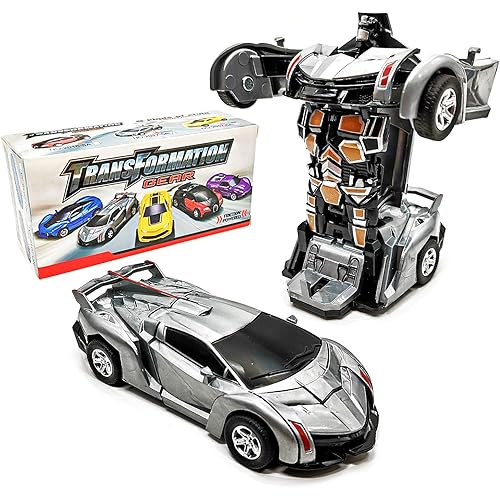Transforming Toys Car - Robot Car Toy 2 in 1 Deformation Car- Friction Powered Car Truck Toys