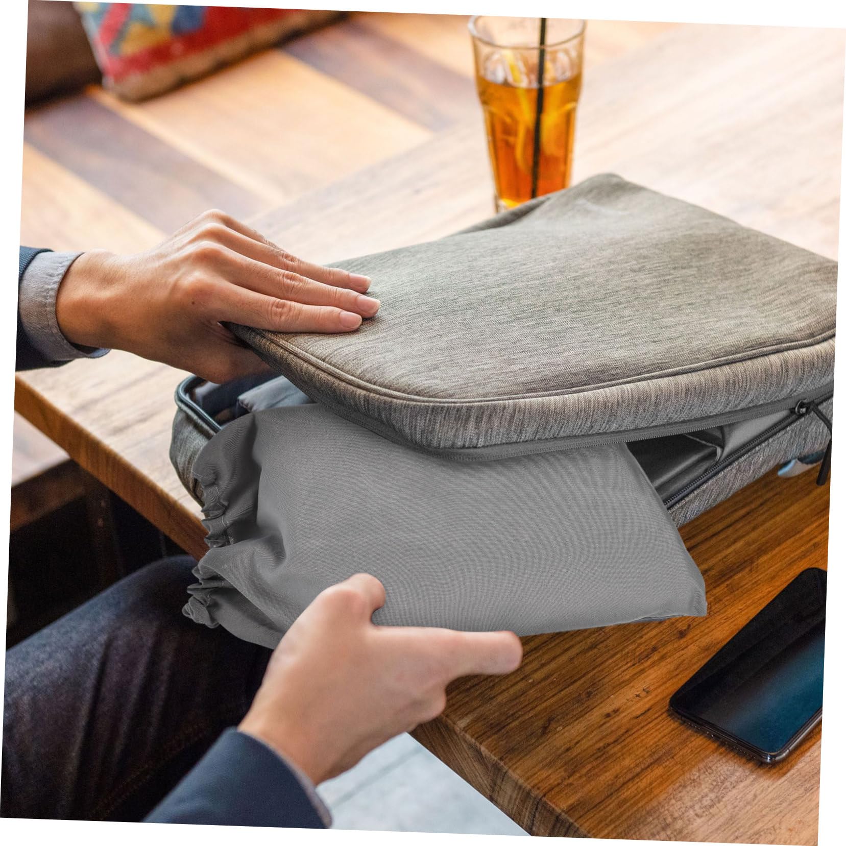 Abaodam Reiseschlafsack aus Polyester für Erwachsene Tragbarer und Multifunktionaler Hotelschlafsack mit Solidem Farbdesign für Reisen und Camping