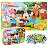 Puzzles for Kids Ages 4-8&comma; 60 Piece Puzzles for Kids Ages 3-5 in a Metal Box Girls and Boys Learning Educational Jigsaw Puzzle Toys Gifts