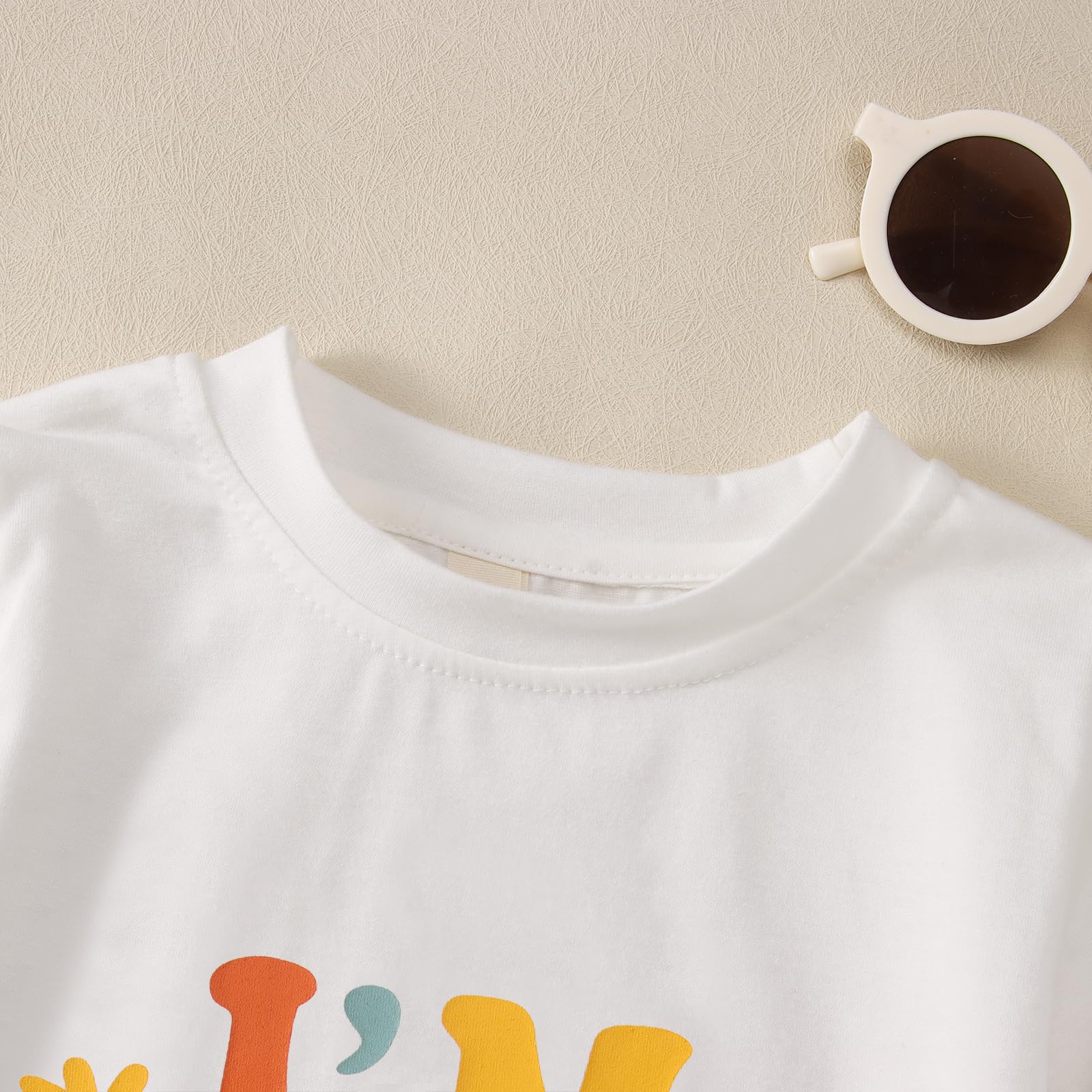 T-shirt 2ème anniversaire pour fille « I'm Two Cute » Imprimante Chemise Deuxième Anniversaire Chemises Fête d'anniversaire Vêtements Été Manches Courtes Haut Doux Col Rond T-shirt 2 Ans Enfants Outfi